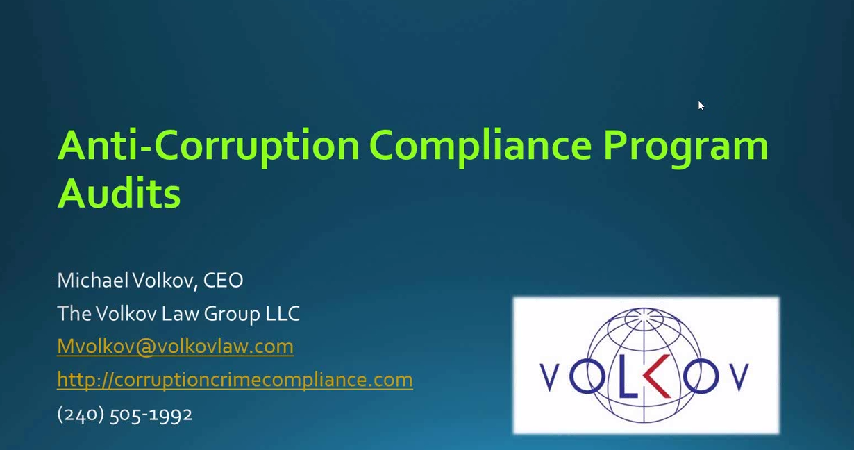 Anti-Corruption Compliance Program Audits