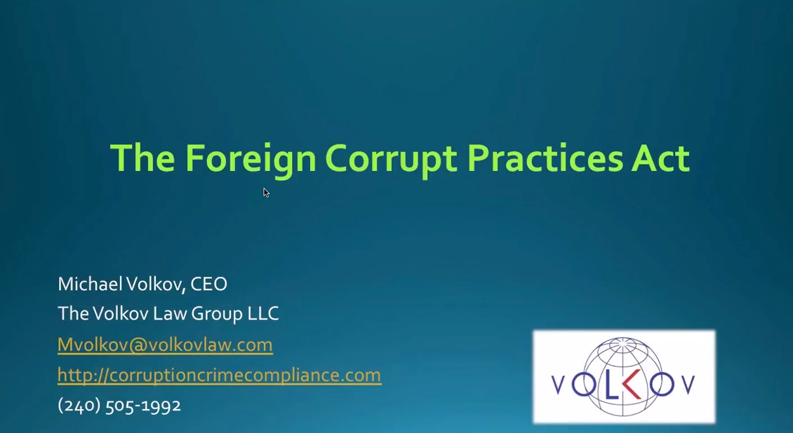Basic FCPA Training Session