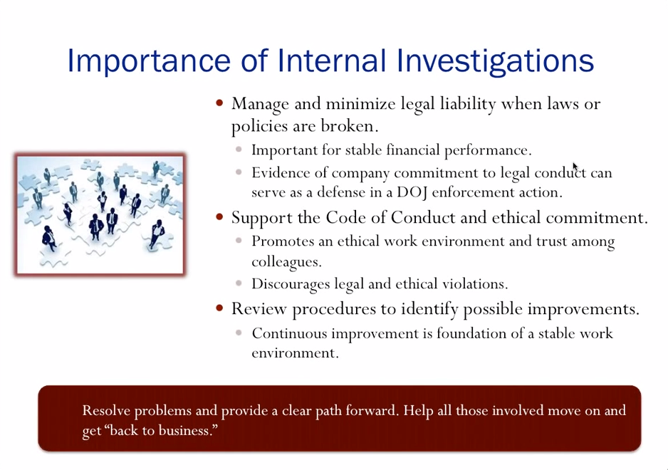 Conducting Interviews in an Internal Investigation