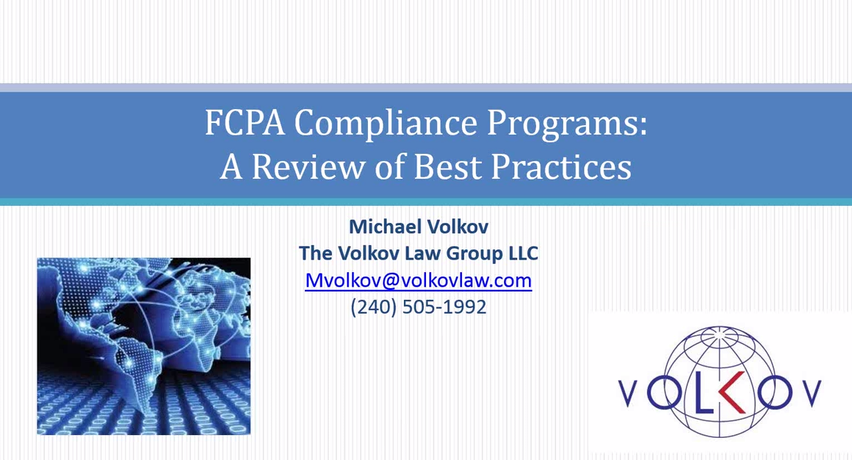 FCPA Compliance Programs A Review of Best Practices