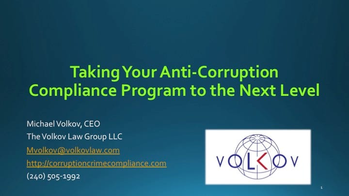 Taking Your Anti-Corruption Compliance Program to the Next Level
