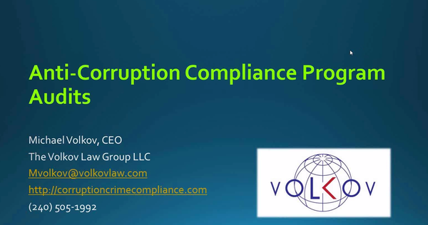 Anti-Corruption Compliance Program Audits