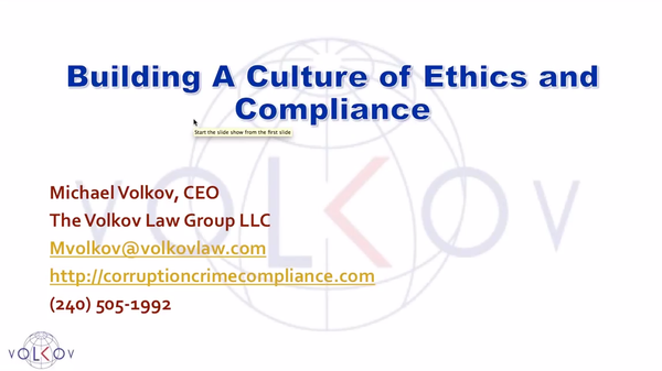 Building a Culture of Ethics and Compliance