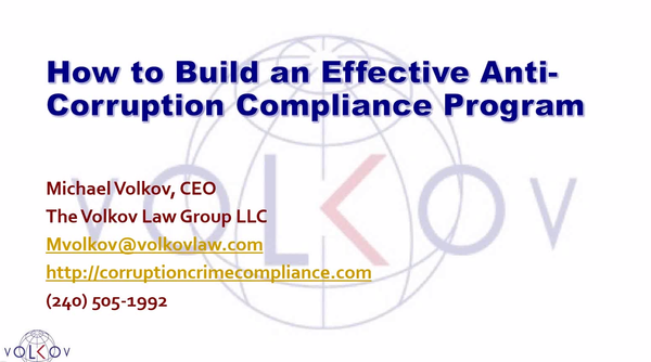 Building An Effective Anti Corruption Compliance Program