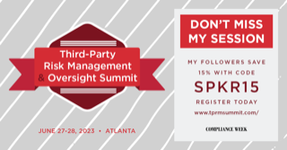 Jessica Sanderson Presenting at Compliance Week's Third-Party Risk Management Oversight Summit