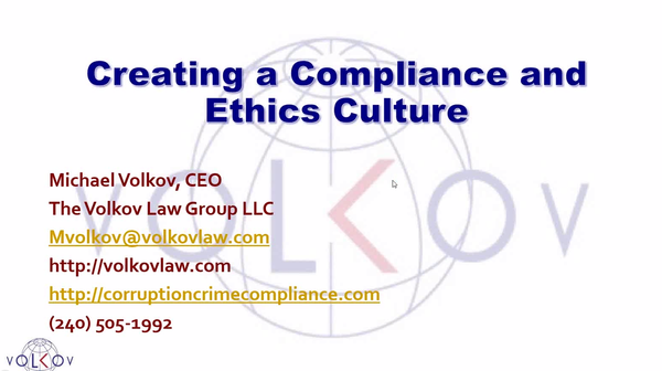 Creating a Culture of Ethics and Compliance