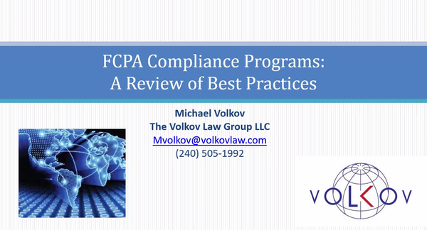 FCPA Compliance Programs A Review of Best Practices