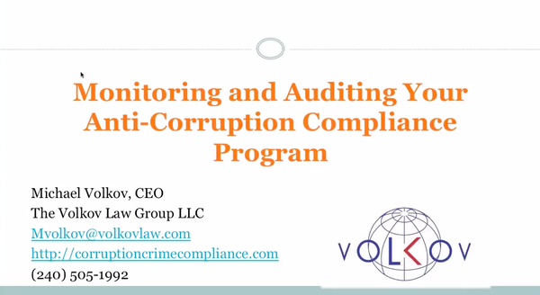 Monitoring and Auditing Your Anti Corruption Compliance Program
