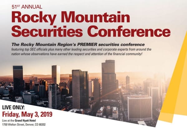 Report from SEC Conference: Compliance, Cooperation and Culture